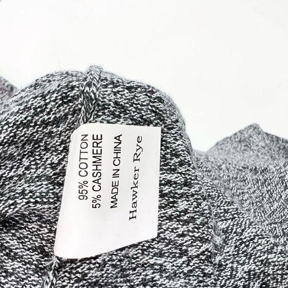 Hawker Rye Sweater Mens Small Heather Grey Cotton Cashmere Blend Crew Neck NWT - Picture 7 of 9